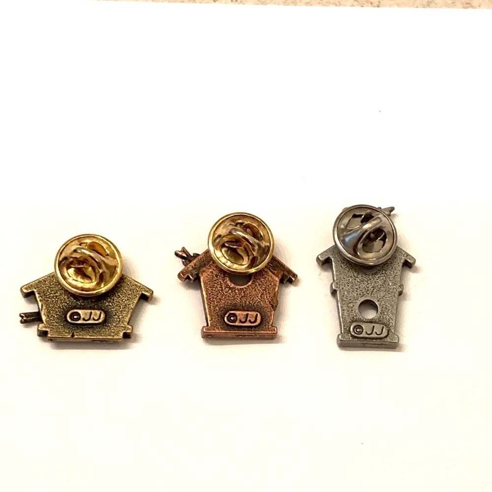 Jonette Jewelry JJ Trio of Birdhouse Pins - Picture 2 of 4